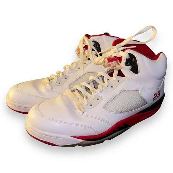 Jordan 5 Retro Fire Red Black Tongue 2013 136027-120 - Picture 4 of 13